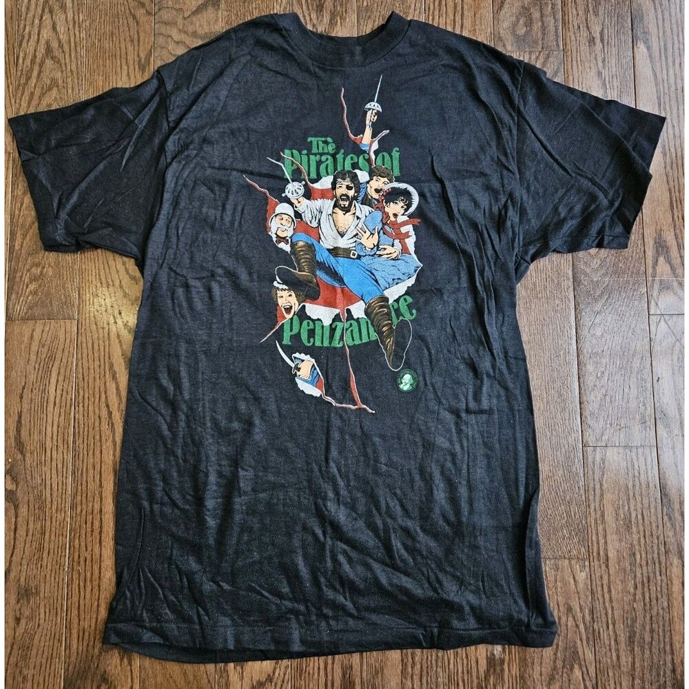 The Pirates Of Penzance Broadway Vintage T-Shirt Sz L Black Single Stitch 1980s